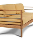 HiTeak SoHo Three Person Patio Sofa with Sunbrella Cushion