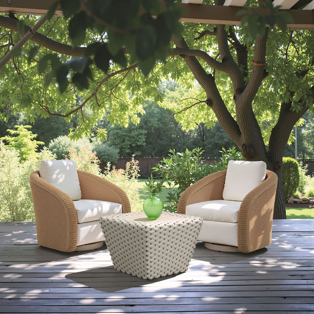 Zuo Modern Solara Olefin Fabric Swivel Outdoor Accent Chair