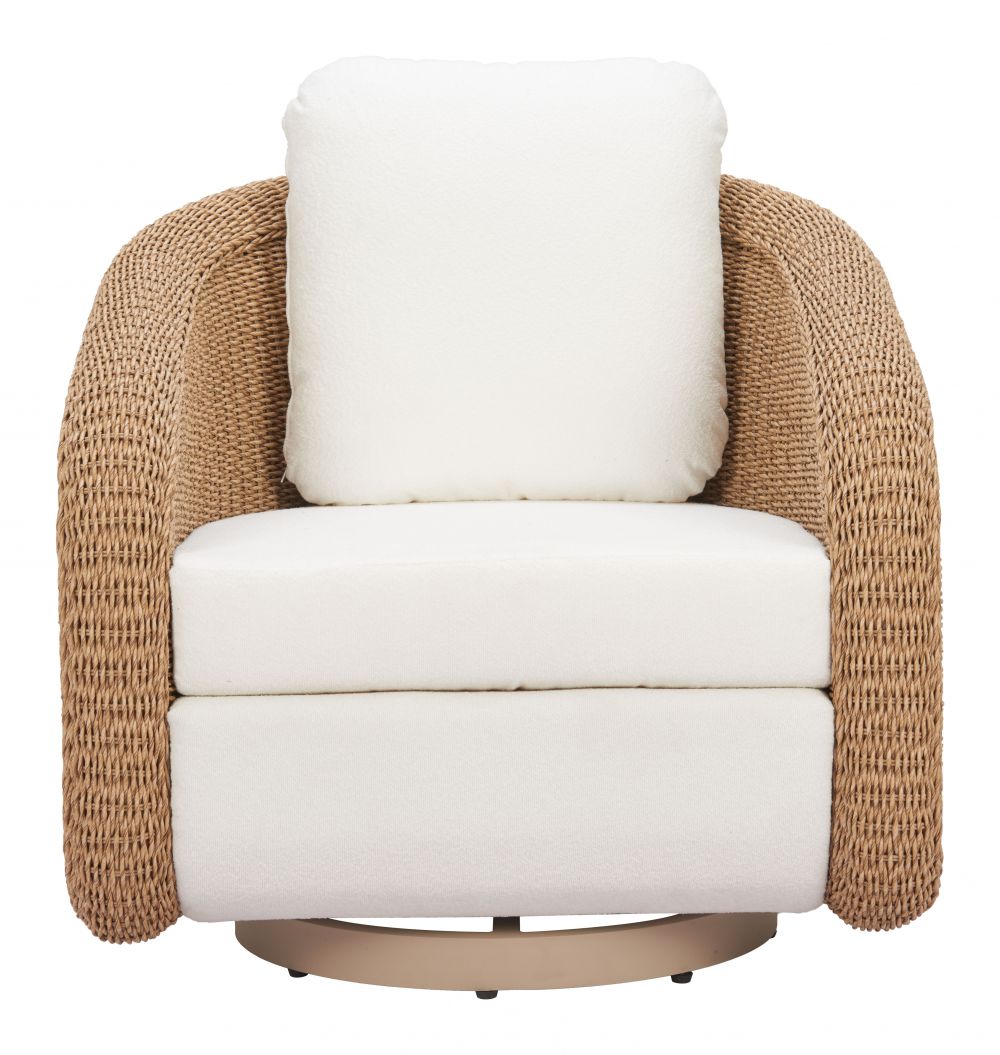 Zuo Modern Solara Olefin Fabric Swivel Outdoor Accent Chair
