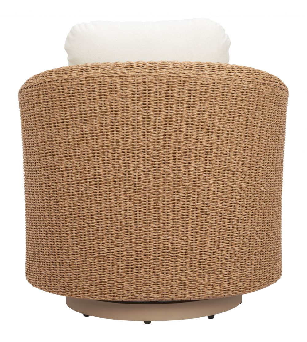 Zuo Modern Solara Olefin Fabric Swivel Outdoor Accent Chair