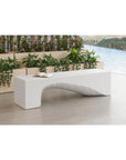 Soma Concrete Outdoor Backless Bench-Outdoor Benches-SUNPAN-LOOMLAN