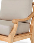 HiTeak Sonoma Teak Deep Outdoor Club Chair Sunbrella Cushion