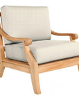 HiTeak Sonoma Teak Deep Outdoor Club Chair Sunbrella Cushion