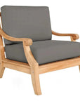 HiTeak Sonoma Teak Deep Outdoor Club Chair Sunbrella Cushion