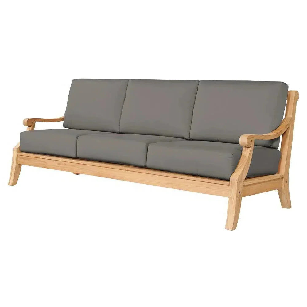 HiTeak Sonoma Teak Deep Outdoor Couch Sunbrella Cushions