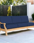 HiTeak Sonoma Teak Deep Outdoor Couch Sunbrella Cushions