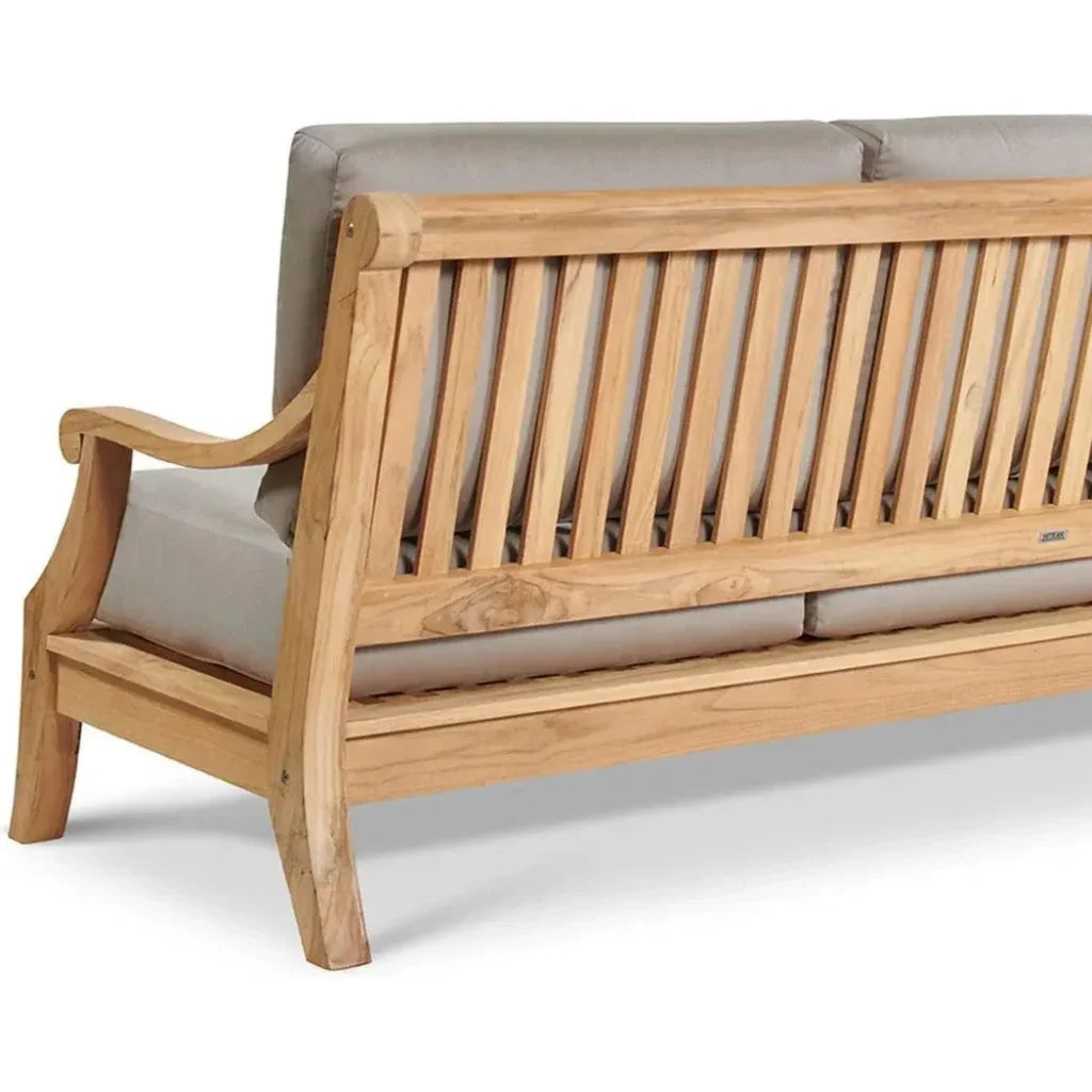 HiTeak Sonoma Teak Deep Outdoor Couch Sunbrella Cushions
