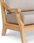 HiTeak Sonoma Teak Deep Outdoor Couch Sunbrella Cushions