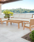 HiTeak Sonoma Teak Deep Outdoor Couch Sunbrella Cushions