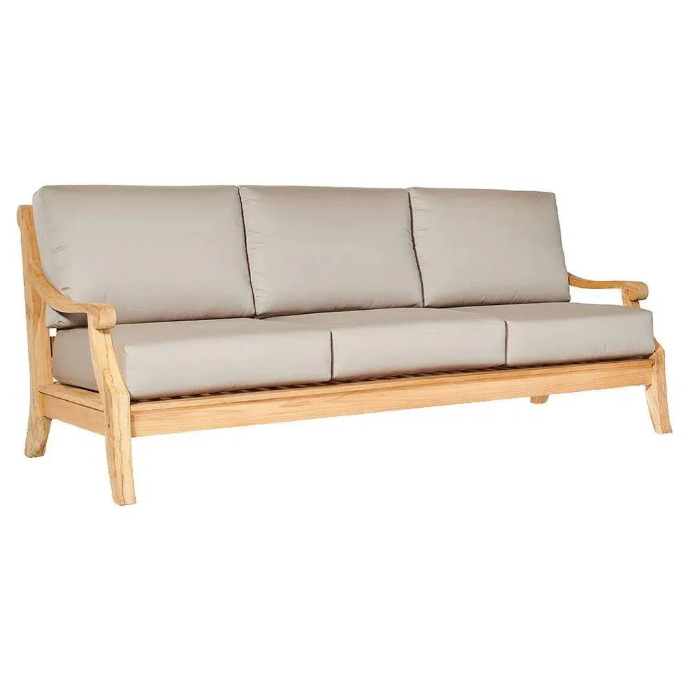 HiTeak Sonoma Teak Deep Outdoor Couch Sunbrella Cushions