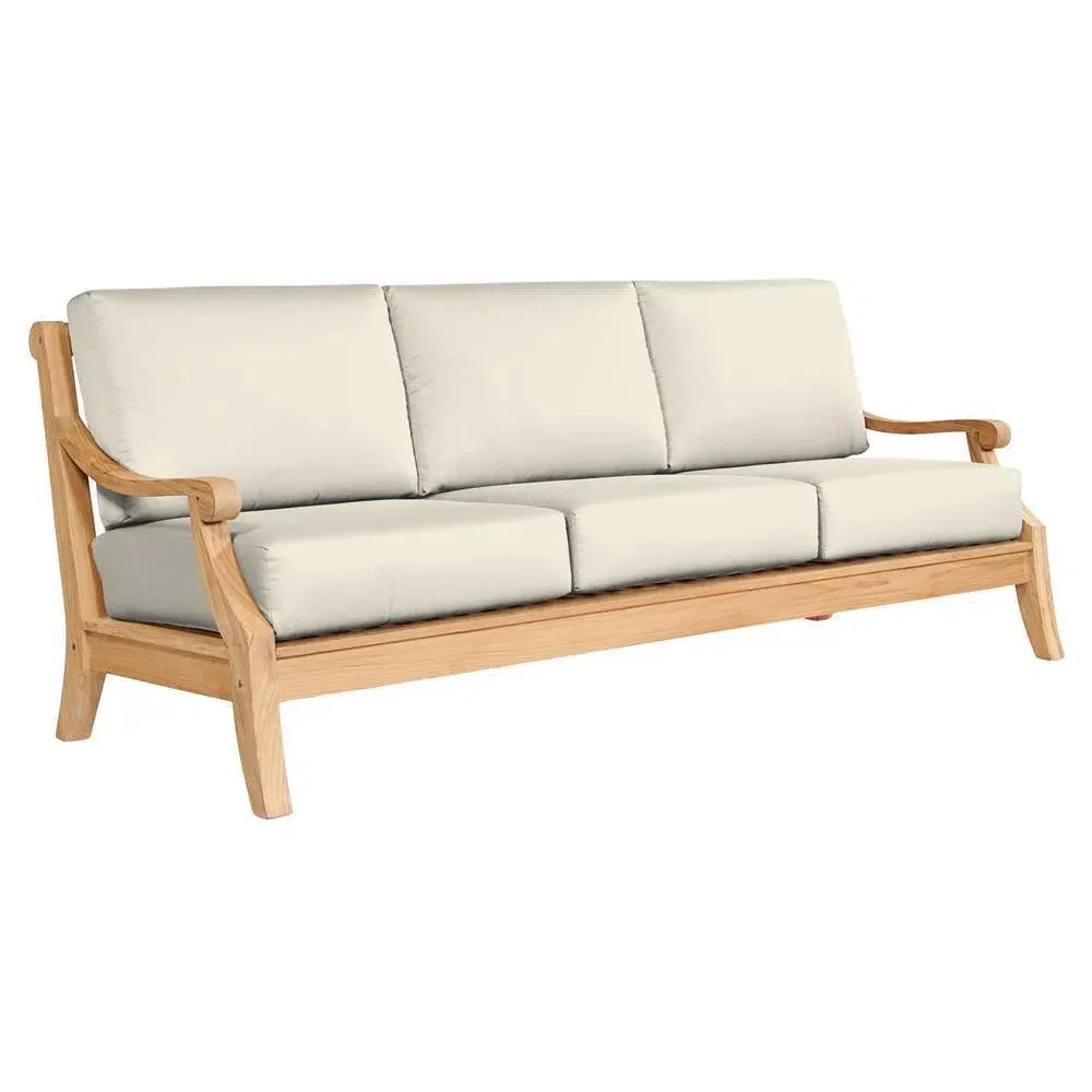 HiTeak Sonoma Teak Deep Outdoor Couch Sunbrella Cushions