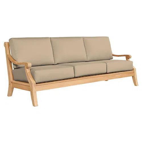 HiTeak Sonoma Teak Deep Outdoor Couch Sunbrella Cushions