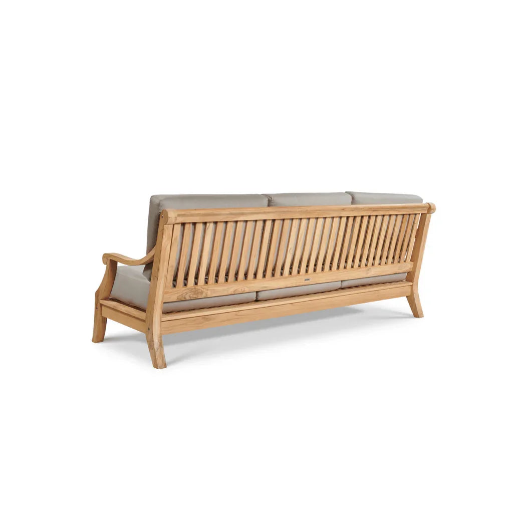 HiTeak Sonoma Teak Patio Deep Sofa Set with Sunbrella 4PC