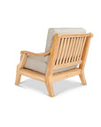 HiTeak Sonoma Teak Patio Deep Sofa Set with Sunbrella 4PC