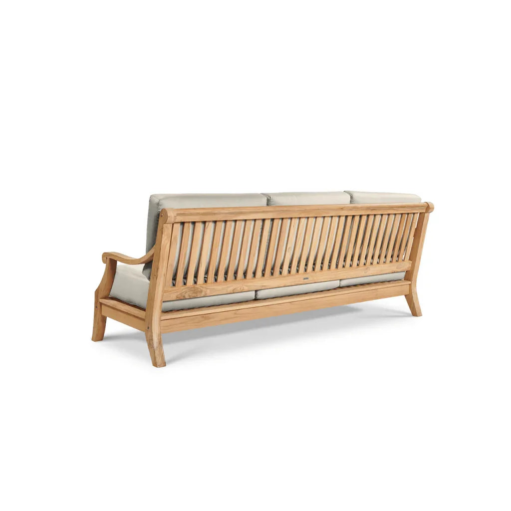 HiTeak Sonoma Teak Patio Deep Sofa Set with Sunbrella 4PC
