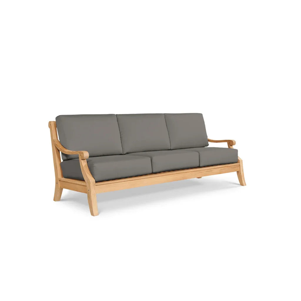 HiTeak Sonoma Teak Patio Deep Sofa Set with Sunbrella 4PC