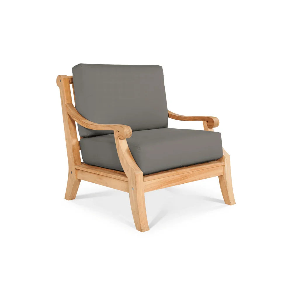 HiTeak Sonoma Teak Patio Deep Sofa Set with Sunbrella 4PC