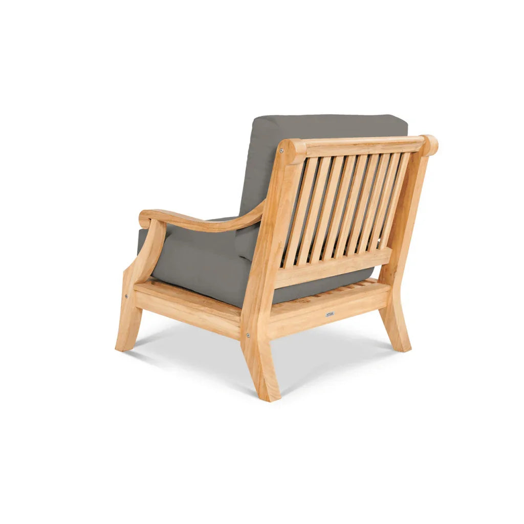 HiTeak Sonoma Teak Patio Deep Sofa Set with Sunbrella 4PC