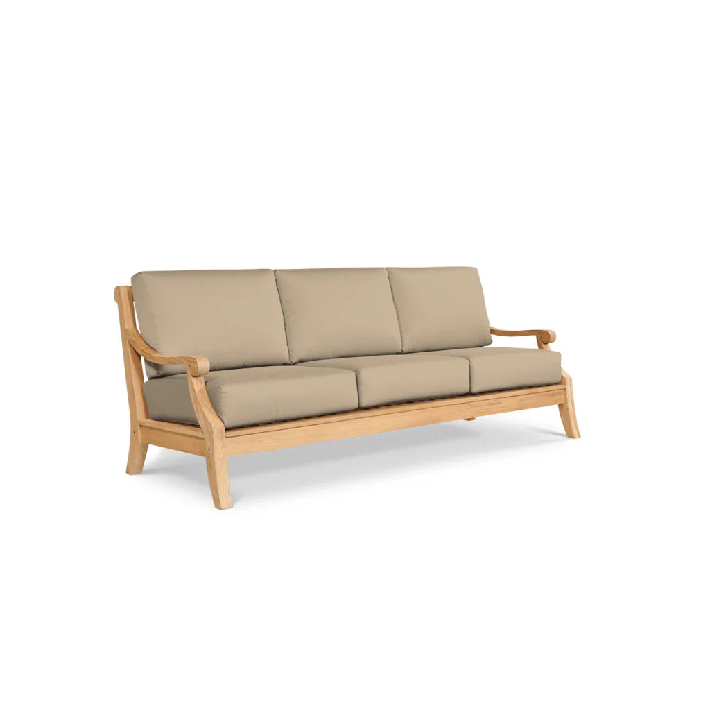 HiTeak Sonoma Teak Patio Deep Sofa Set with Sunbrella 4PC