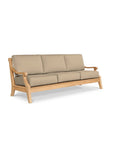 HiTeak Sonoma Teak Patio Deep Sofa Set with Sunbrella 4PC