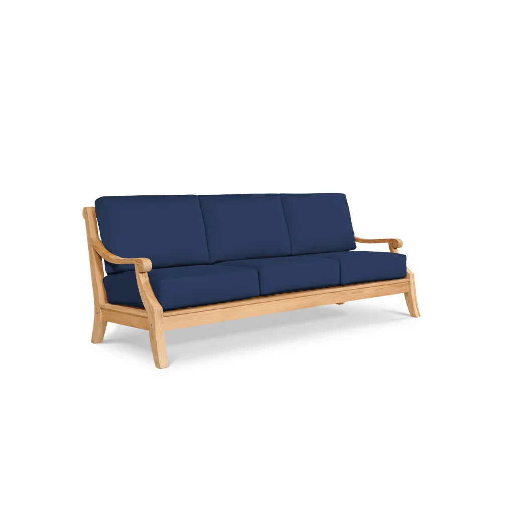 HiTeak Sonoma Teak Patio Deep Sofa Set with Sunbrella 4PC