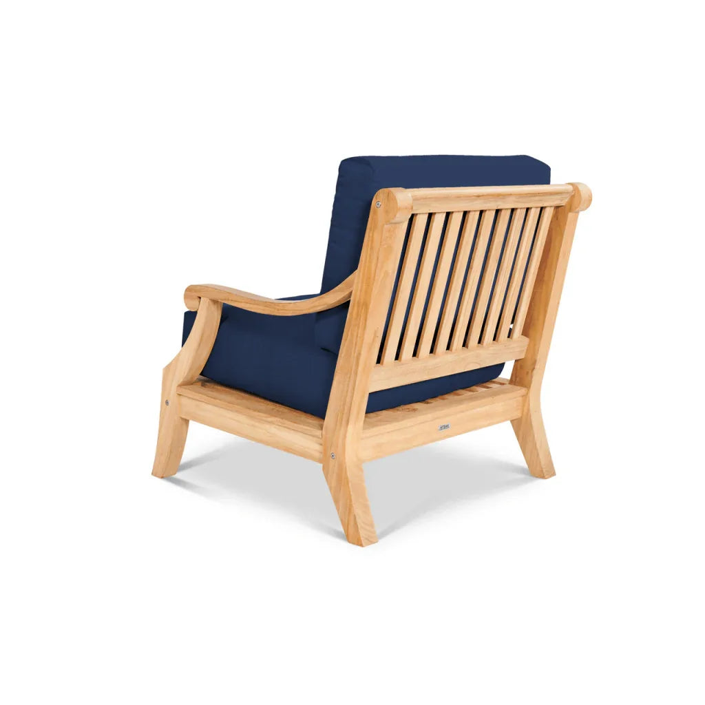 HiTeak Sonoma Teak Patio Deep Sofa Set with Sunbrella 4PC