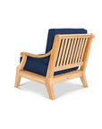HiTeak Sonoma Teak Patio Deep Sofa Set with Sunbrella 4PC