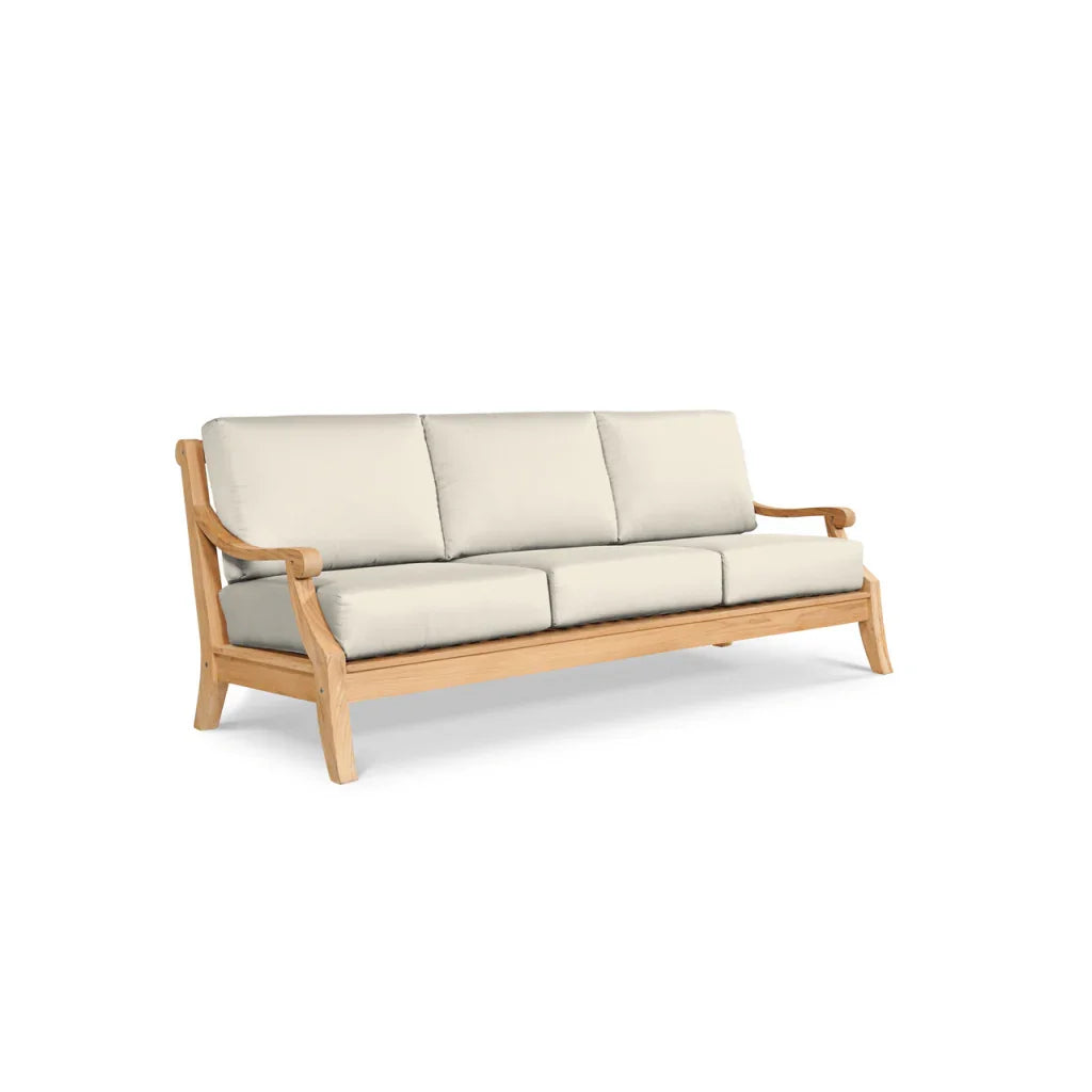 HiTeak Sonoma Teak Patio Deep Sofa Set with Sunbrella 4PC