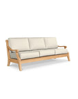 HiTeak Sonoma Teak Patio Deep Sofa Set with Sunbrella 4PC