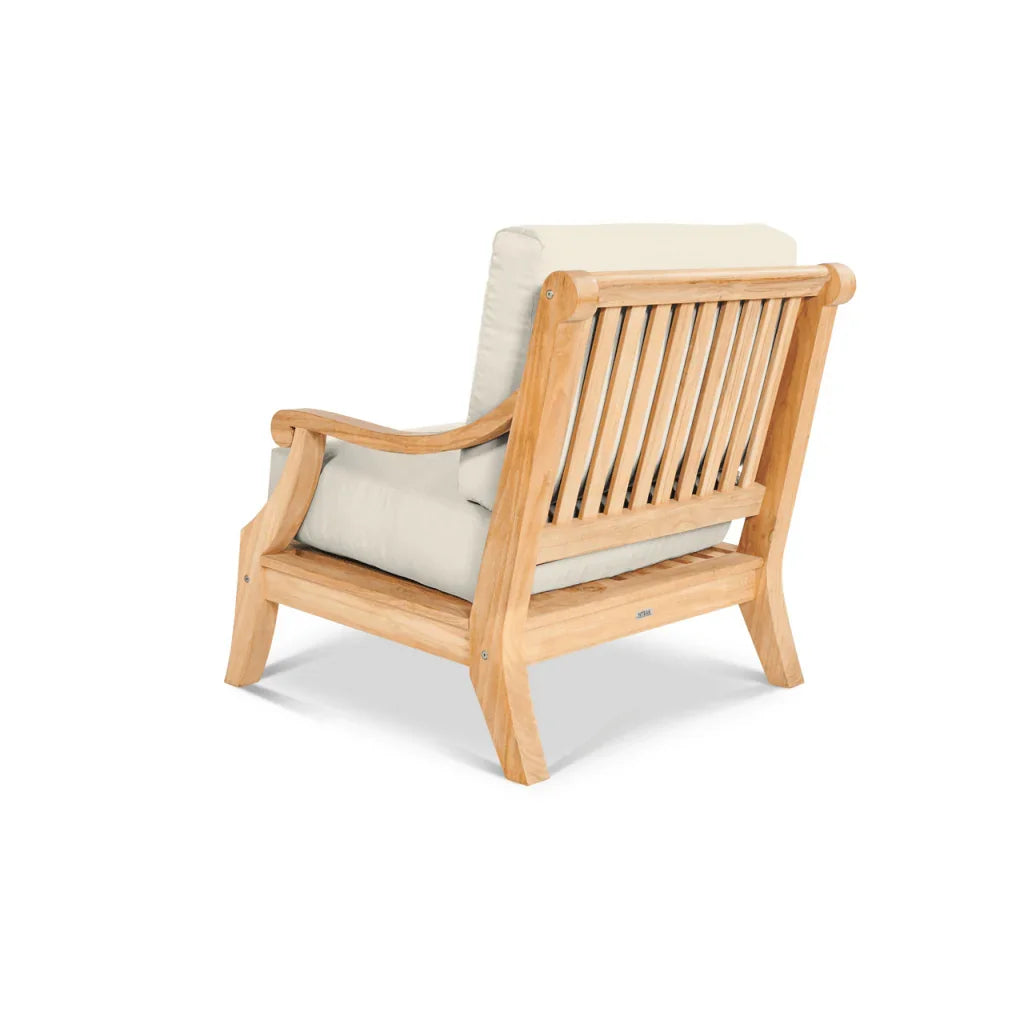 HiTeak Sonoma Teak Patio Deep Sofa Set with Sunbrella 4PC