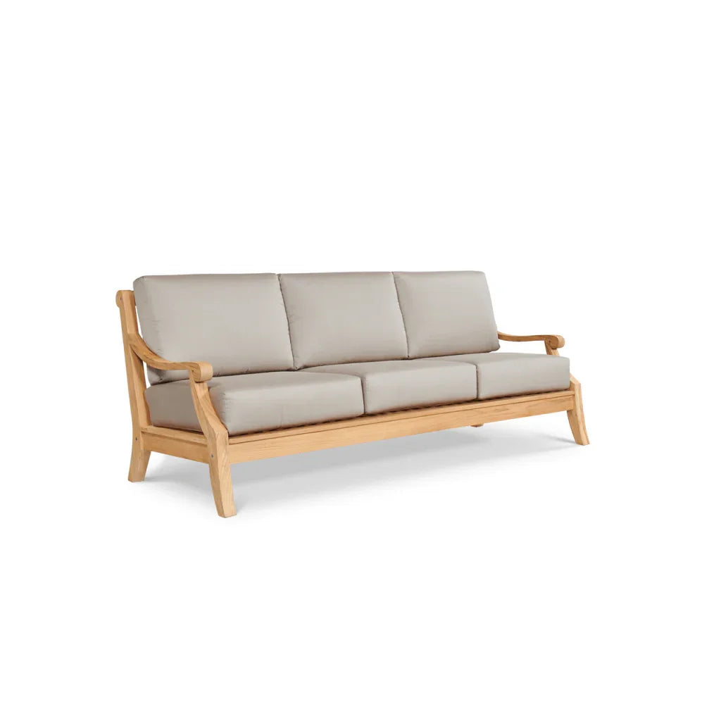 HiTeak Sonoma Teak Patio Deep Sofa Set with Sunbrella 4PC