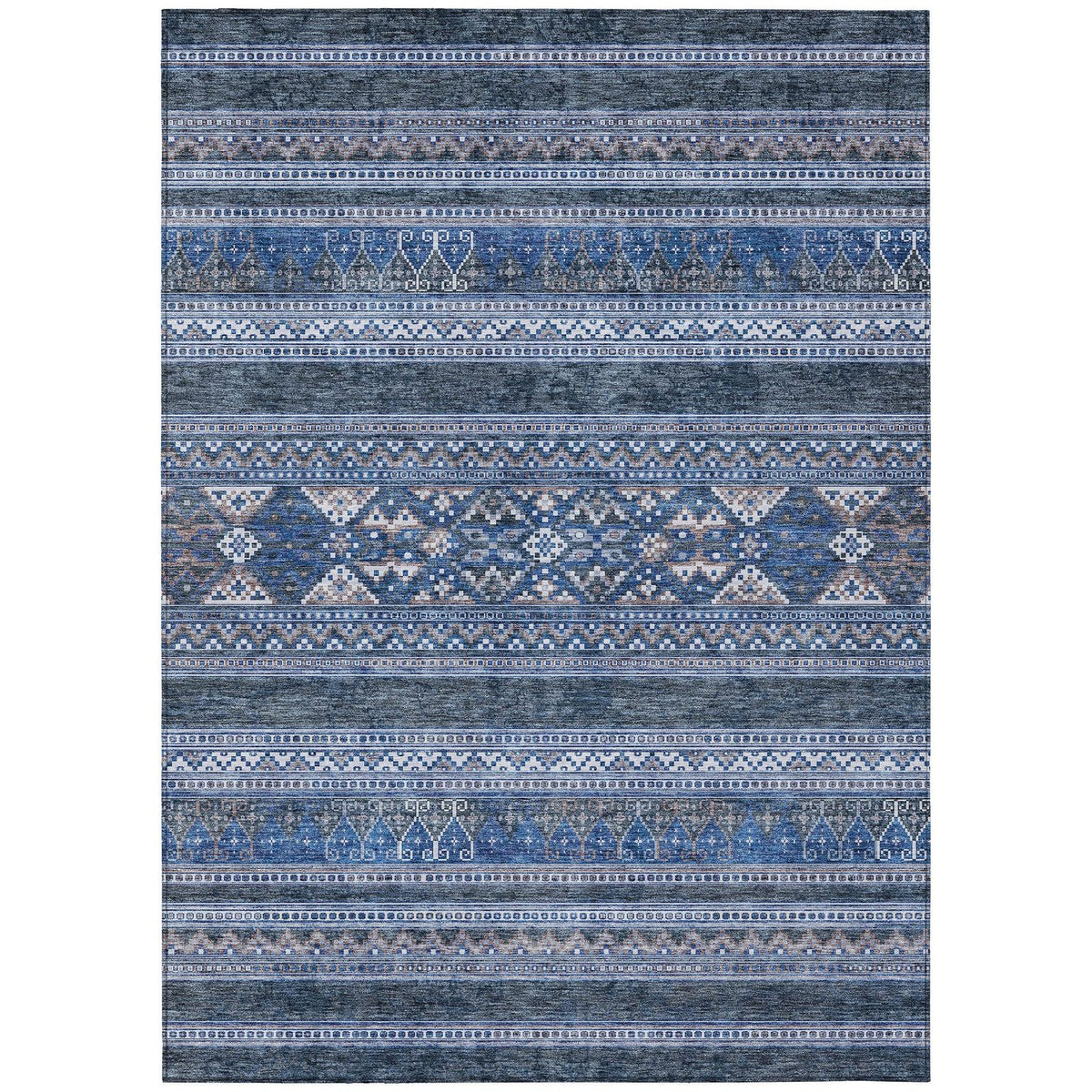 Addison Rugs Southwest Blue Washable Indoor-Outdoor Rug