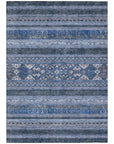 Southwest Blue Washable Indoor-Outdoor Rug