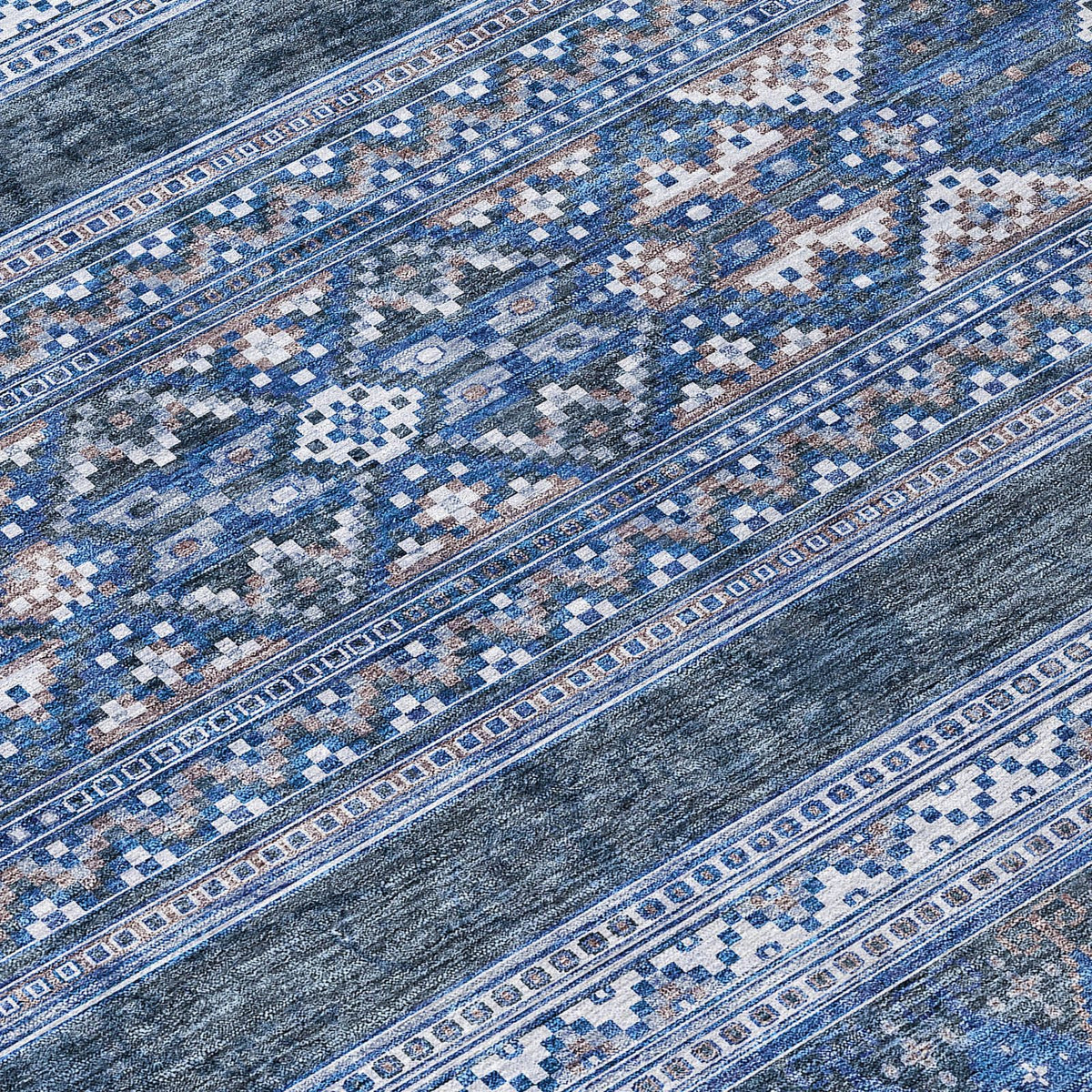 Addison Rugs Southwest Blue Washable Indoor-Outdoor Rug
