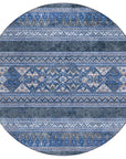 Southwest Blue Washable Indoor-Outdoor Rug
