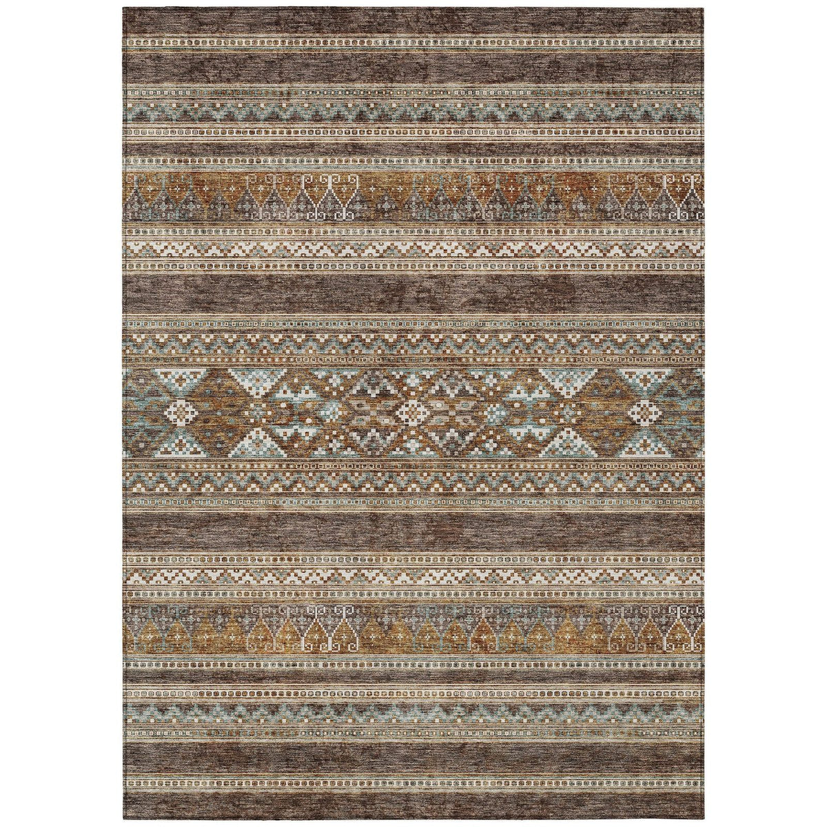 Addison Rugs Southwest Brown Washable Indoor-Outdoor Rug