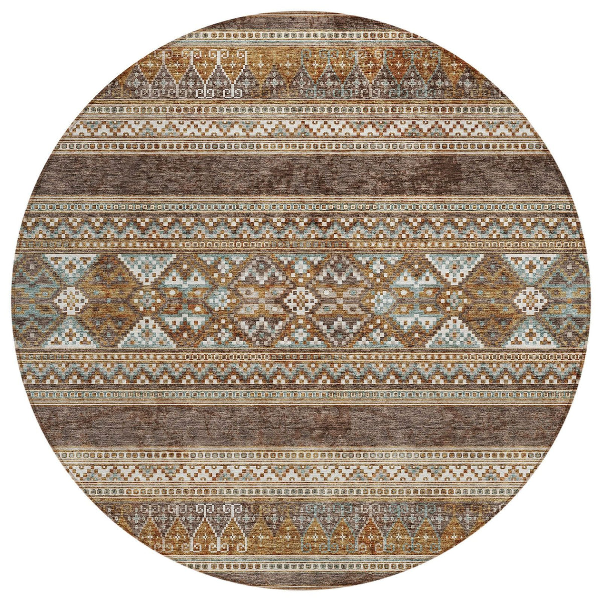 Addison Rugs Southwest Brown Washable Indoor-Outdoor Rug