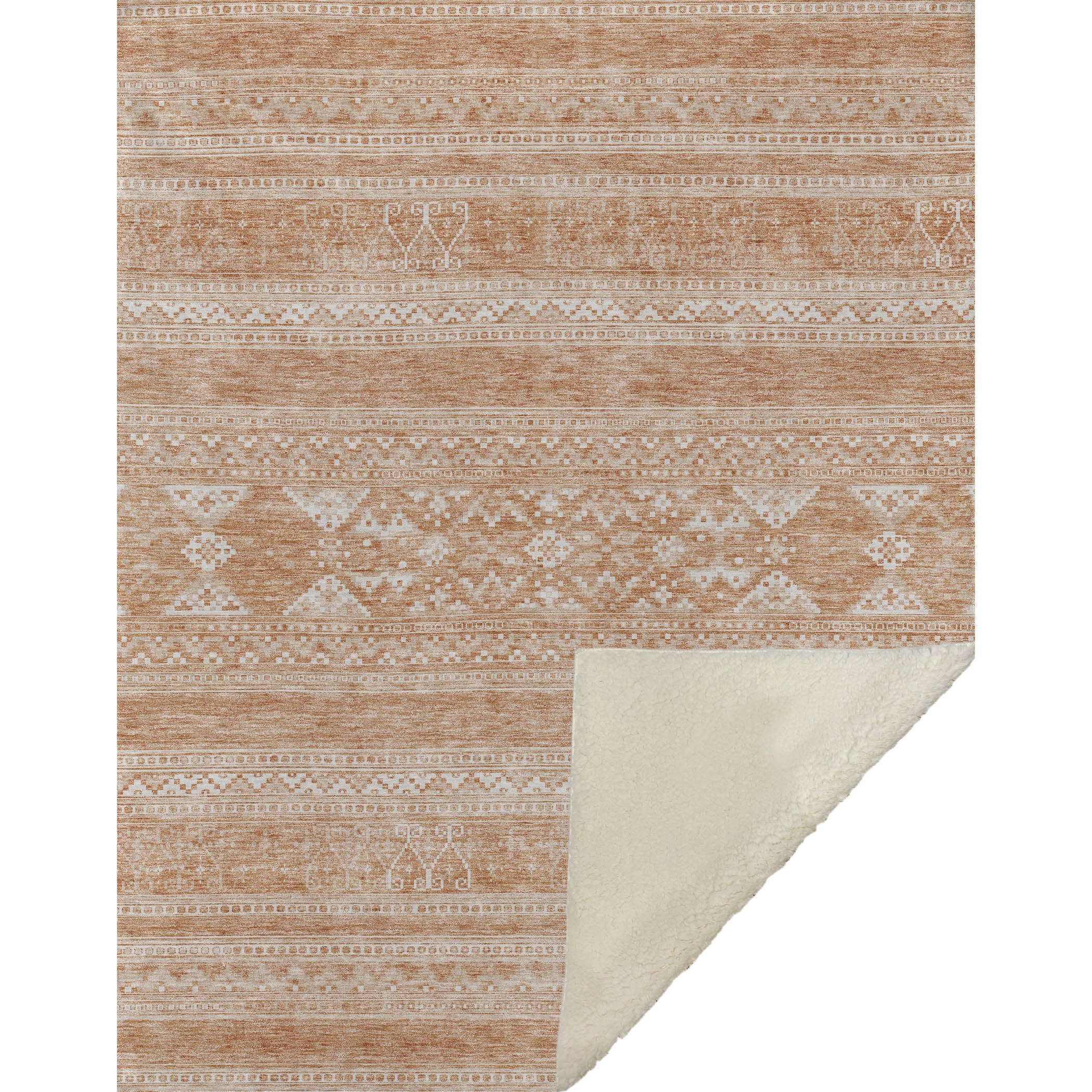 Southwest Copper Washable Indoor-Outdoor Rug
