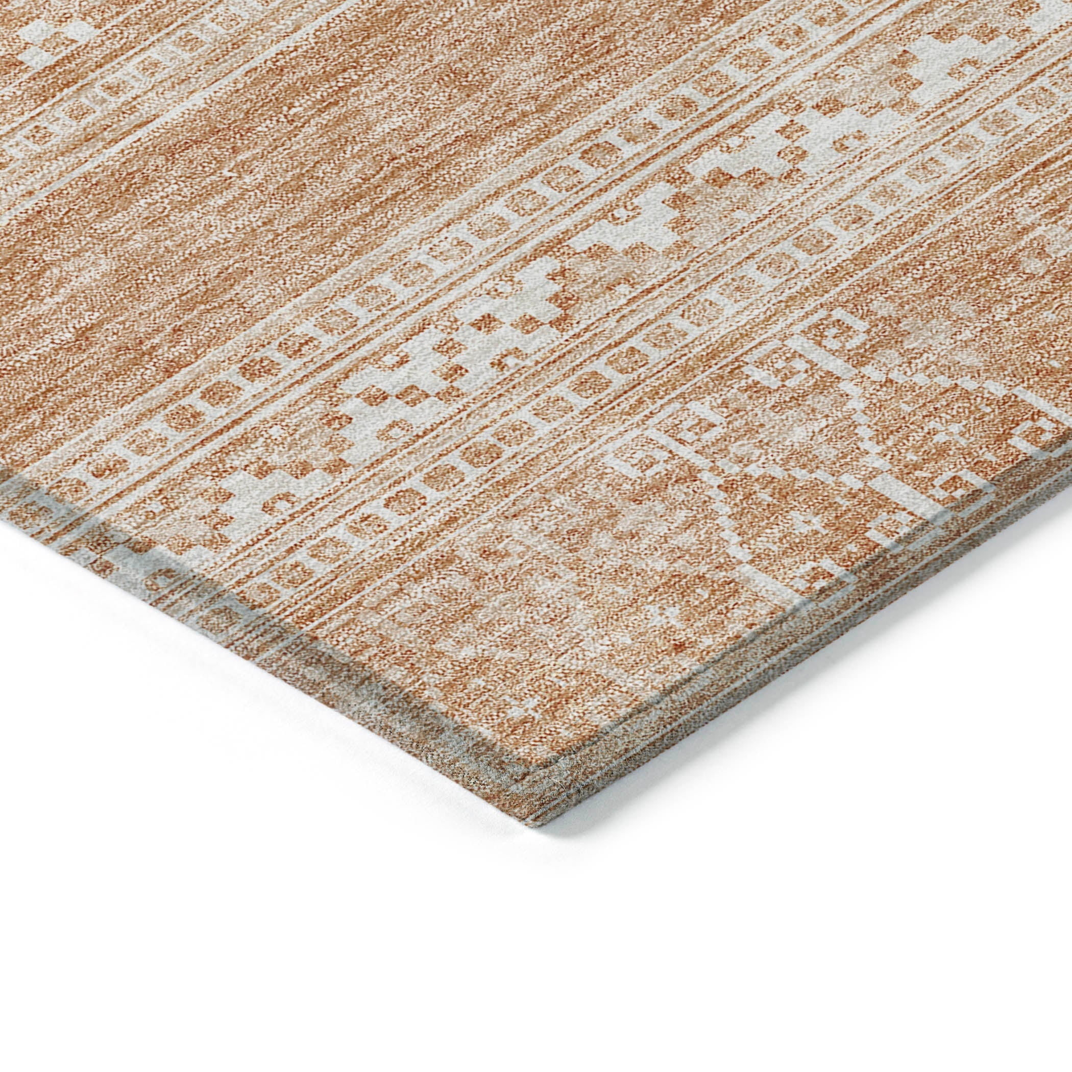 Southwest Copper Washable Indoor-Outdoor Rug