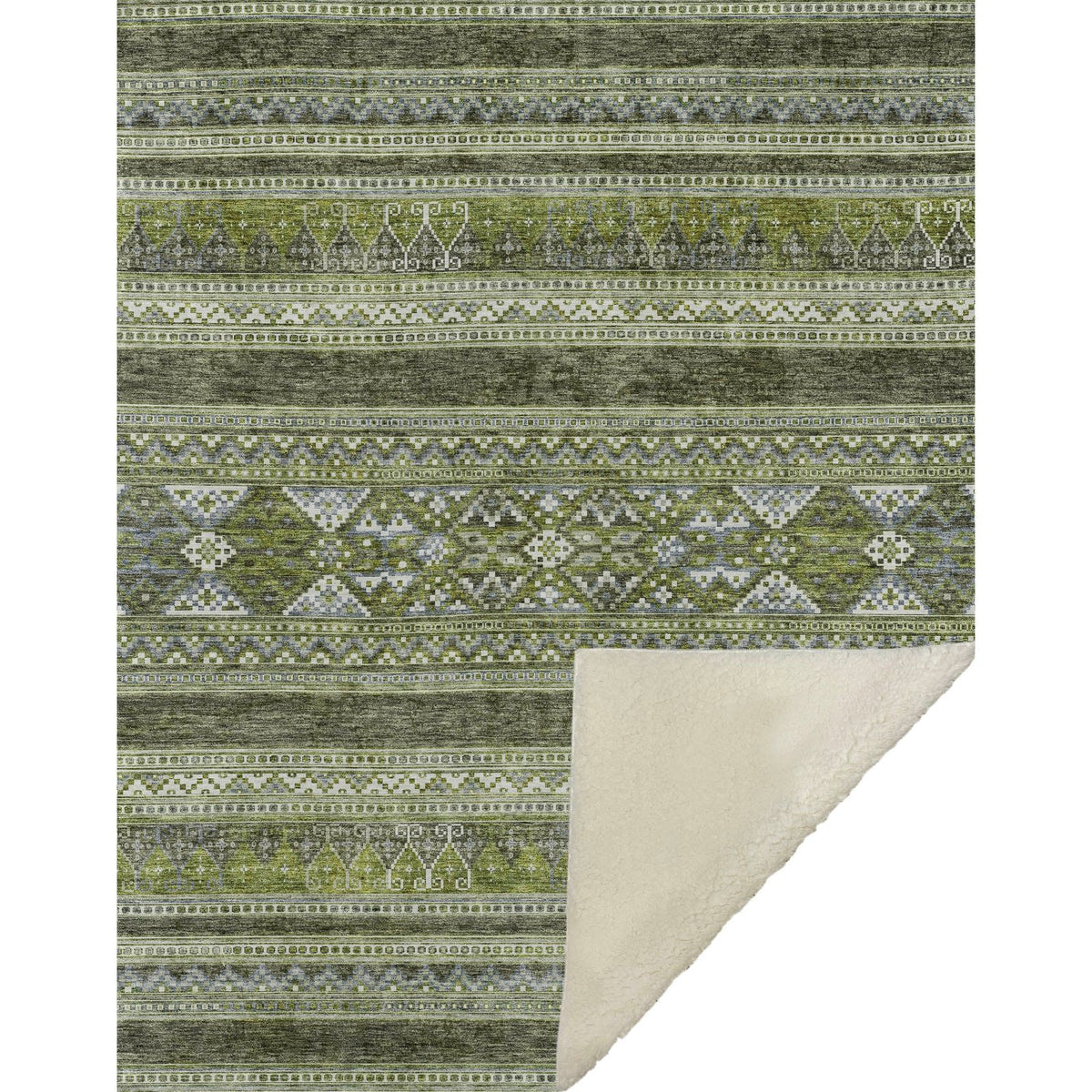 Addison Rugs Southwest Green Washable Indoor-Outdoor Rug