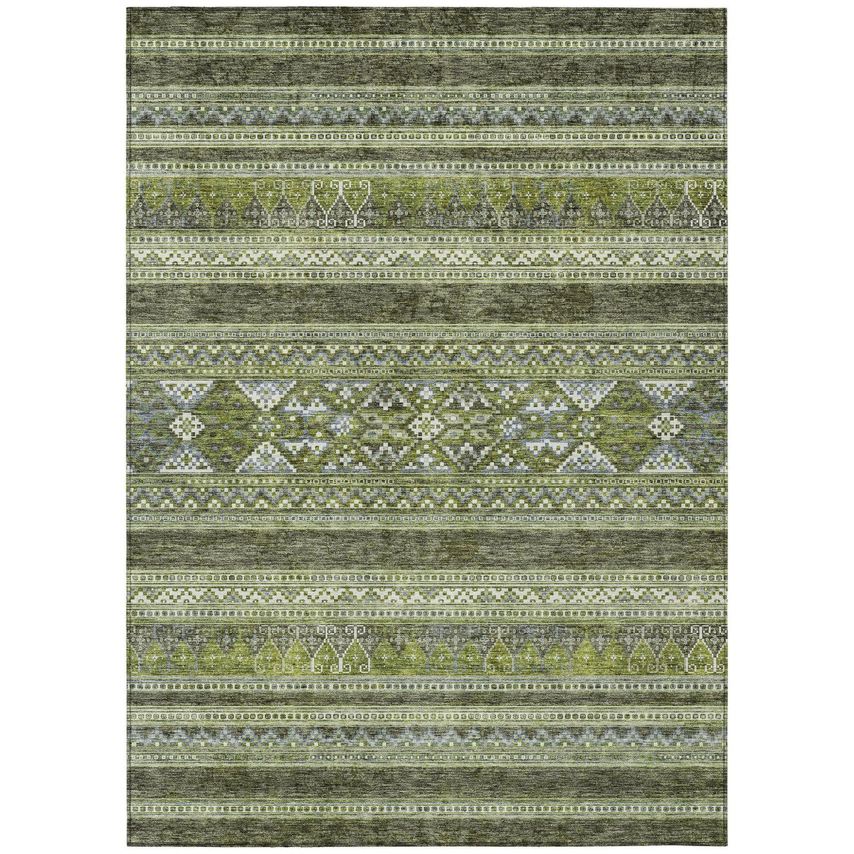 Addison Rugs Southwest Green Washable Indoor-Outdoor Rug
