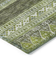 Southwest Green Washable Indoor-Outdoor Rug