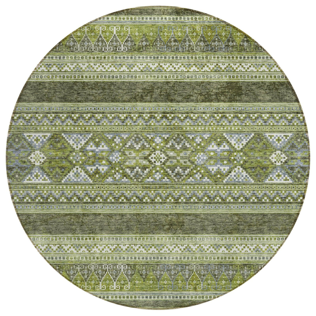 Addison Rugs Southwest Green Washable Indoor-Outdoor Rug