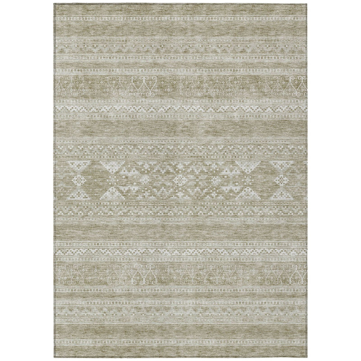 Addison Rugs Southwest Khaki Washable Indoor-Outdoor Rug