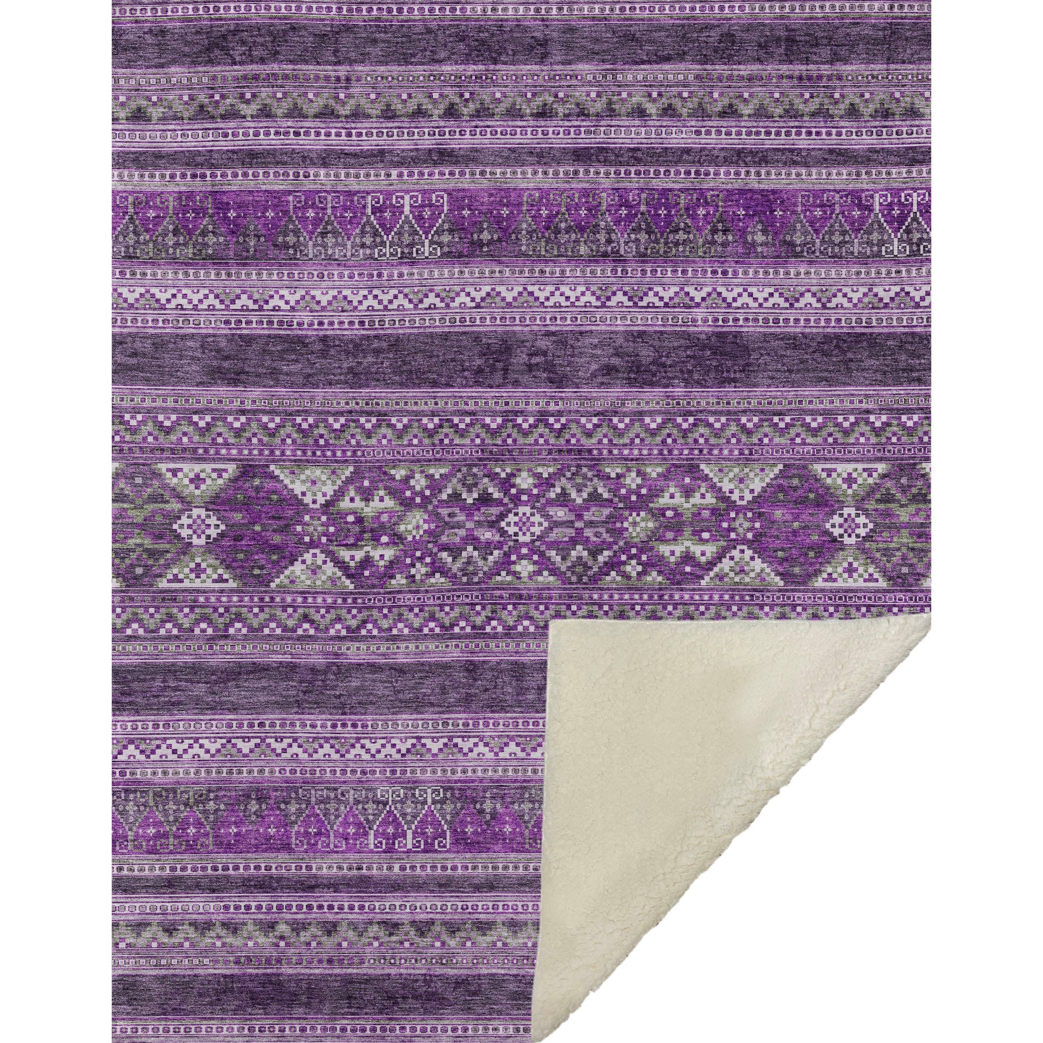Southwest Purple Washable Indoor-Outdoor Rug