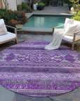 Southwest Purple Washable Indoor-Outdoor Rug