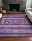 Southwest Purple Washable Indoor-Outdoor Rug