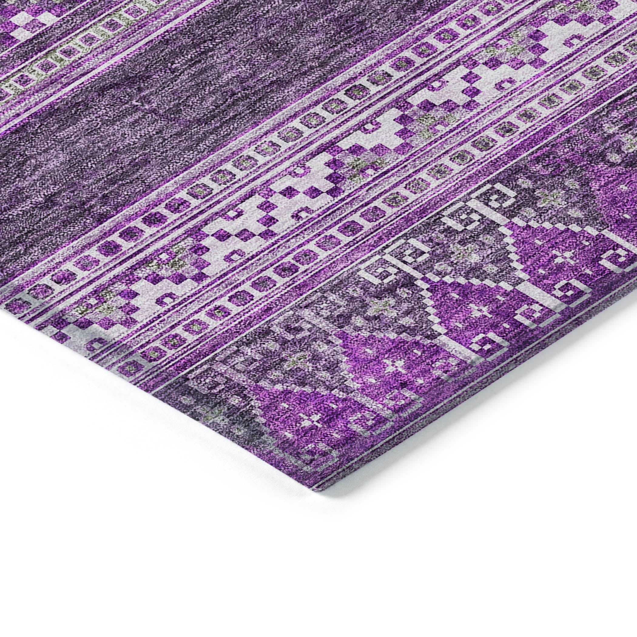 Southwest Purple Washable Indoor-Outdoor Rug
