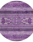 Southwest Purple Washable Indoor-Outdoor Rug