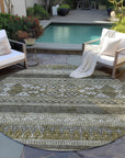Southwest Taupe Washable Indoor-Outdoor Rug